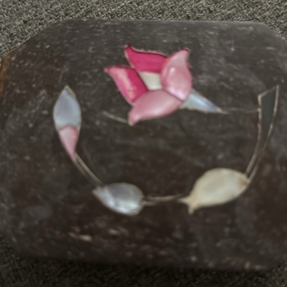 Vintage Soapstone Trinket Jewelry Box 1980s G7 - Picture 6 of 6